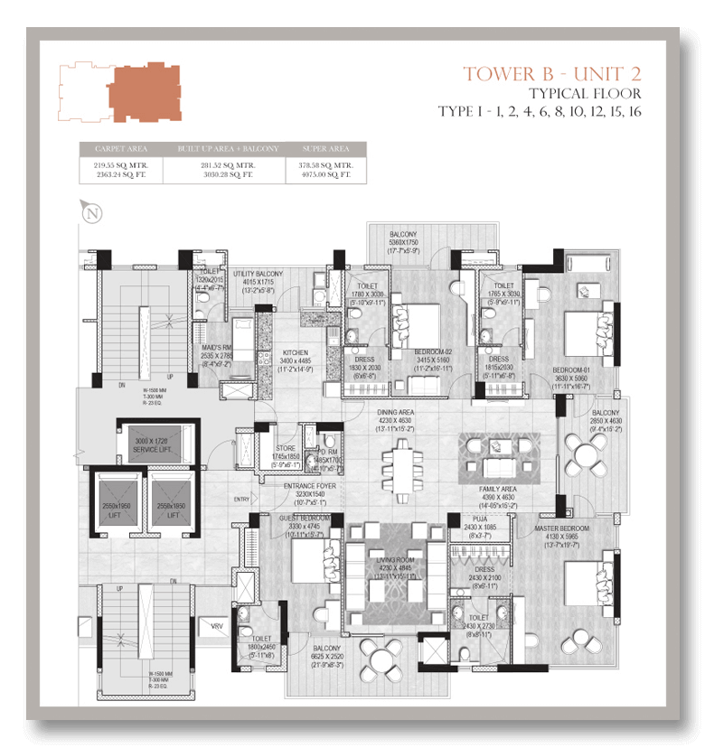 Luxurious 4 BHK Flats in Prime Location Shalimar Gallant West